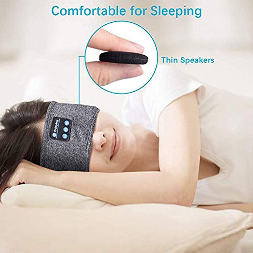 Wireless Bluetooth Sports Headband Headphones Ultra-Thin HD Stereo Perfect for Sleeping,Workout,Jogging,Yoga,Insomnia, Air Travel, Meditation Color : Gray