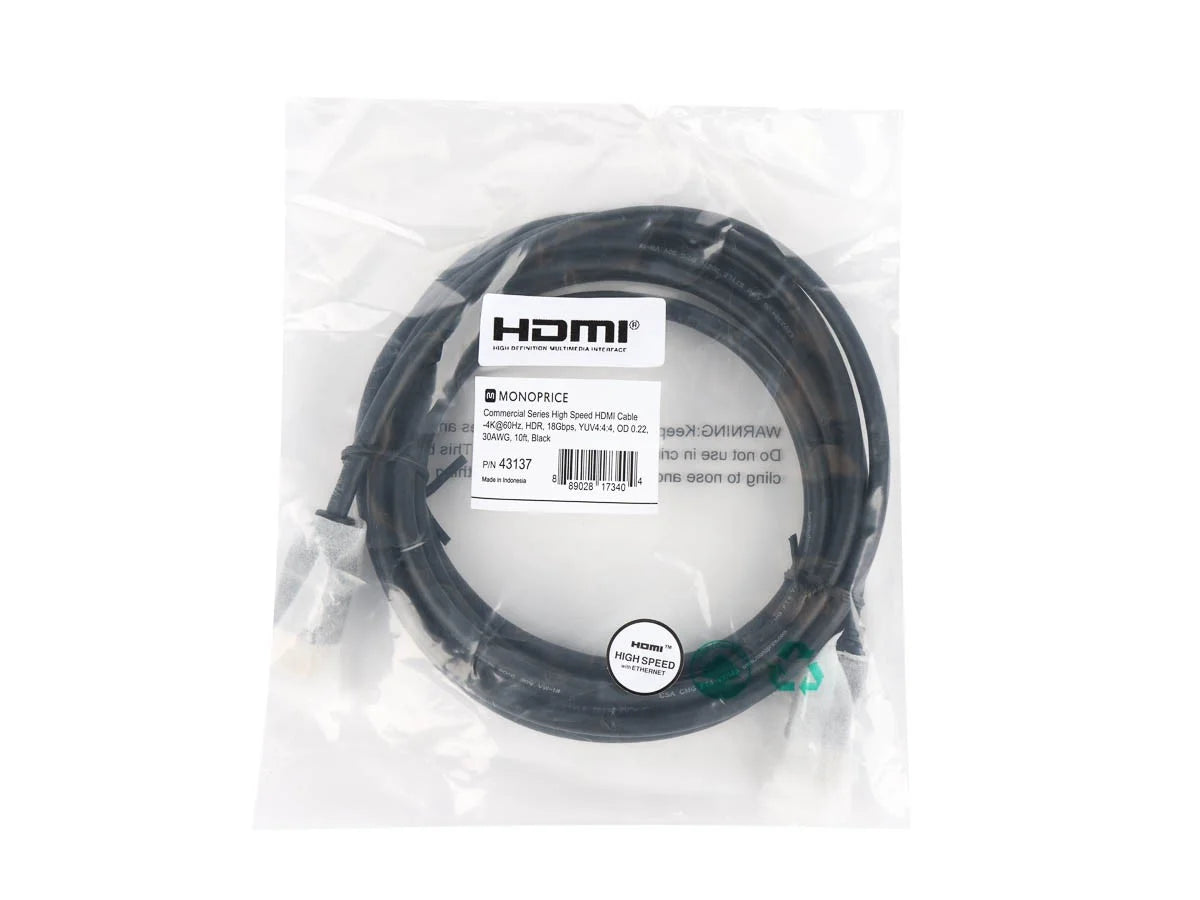 10' HDMI to HDMI Cable, Black, 143137