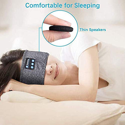 Wireless Bluetooth Sports Headband Headphones Ultra-Thin HD Stereo Perfect for Sleeping,Workout,Jogging,Yoga,Insomnia, Air Travel, Meditation Color : Gray